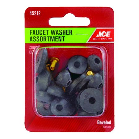 Ace Assorted in. D Rubber Faucet Washer 1 pk