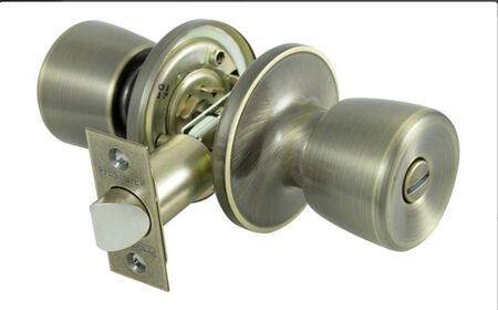 ProSource TS810V-PS Privacy Lockset, Tubular, Tulip Design, Brass