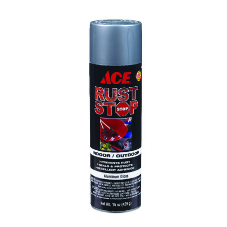 Ace Rust Stop Gloss Aluminum Spray Paint 15 oz
