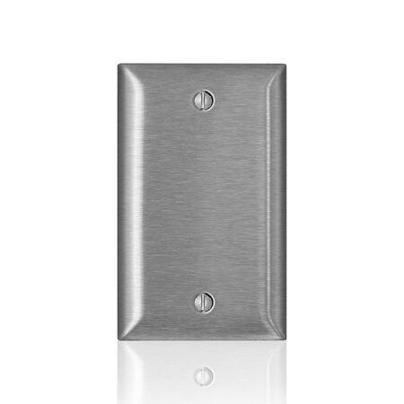 Leviton C-Series Satin Silver 1 gang Stainless Steel Blank Wall Plate 1 pk