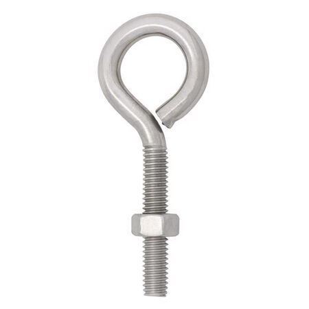 Hampton 5/16 in. X 3-1/4 in. L Stainless Stainless Steel Eyebolt Nut Included