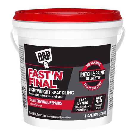 DAP Fast N Final Ready to Use White Lightweight Spackling Compound 1 gal