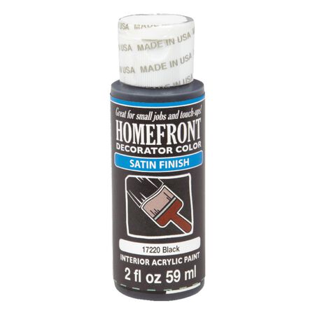 Homefront Satin Black Hobby Paint 2 oz