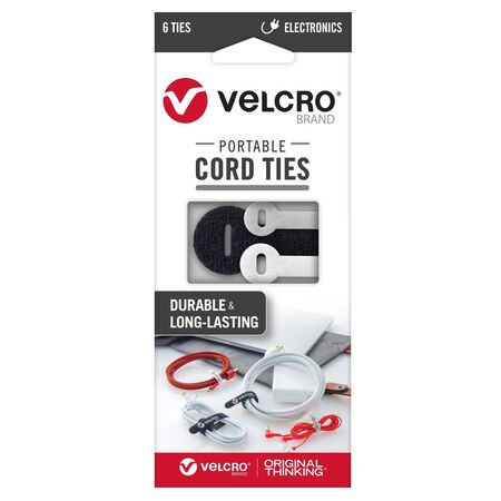 VELCRO Brand Assorted Nylon Ties 6 pk