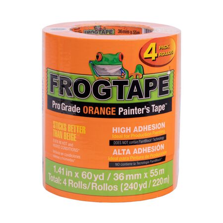 FrogTape Pro Grade 1.41 W X 60 yd L Orange High Strength Painter's Tape 4 Pack