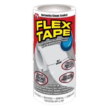 Flex Tape As Seen on TV Waterproof Repair Tape 8 in. W x 5 ft. L White