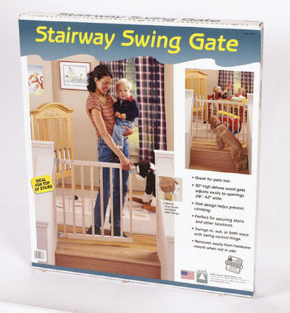 North States White Wood Child Safety Gate 1 pk 28-42 in. W