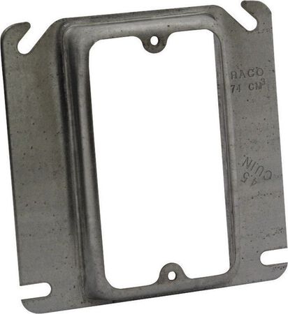 Raco Square Steel 1 gang Electrical Cover For Single Wiring Device Gray