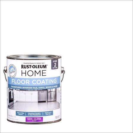 Rust-Oleum Home Top Coat Semi-Gloss Clear Floor Paint 1 gal