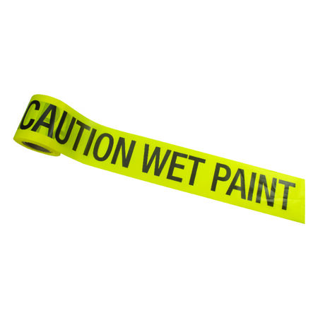 C.H. Hanson 200 ft. L X 3 in. W Plastic Caution Wet Paint Barricade Tape Yellow