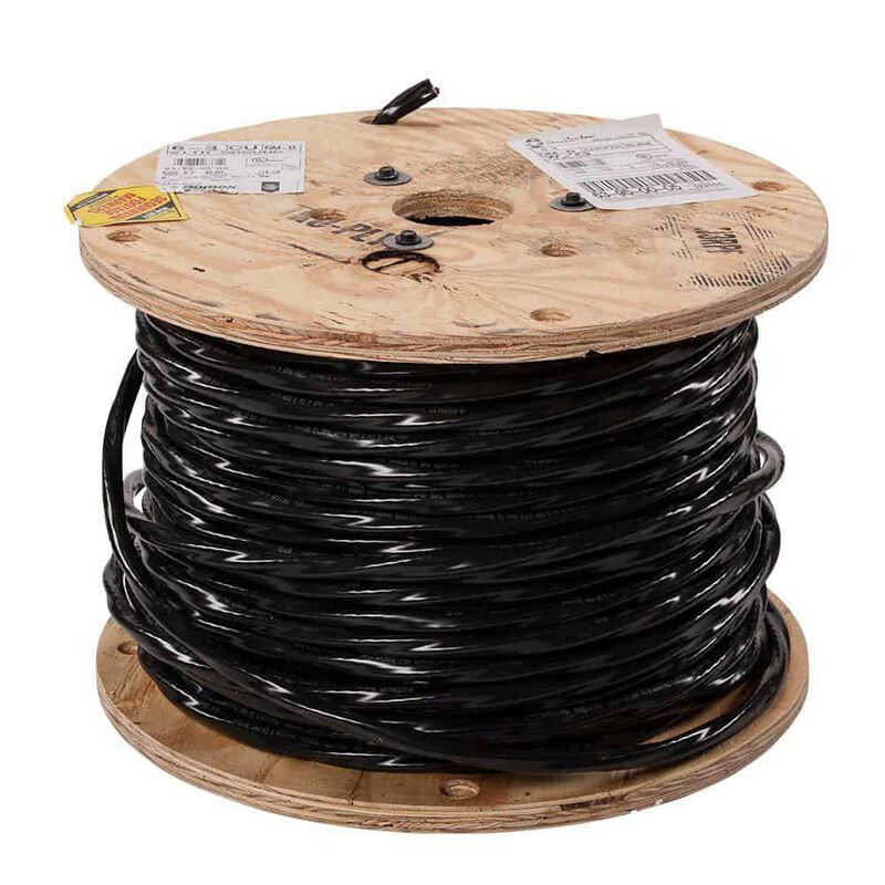 Southwire 500 ft. 6/3 Romex Type NM-B WG Non-Metallic Wire Black - Sold