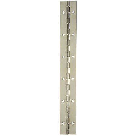 Ace 1-1/2 in. W X 12 in. L Nickel Metal Continuous Hinge 1 pk