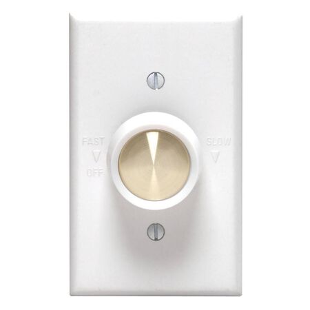 Leviton 5 amps Rotary Fan Control White 1 pk