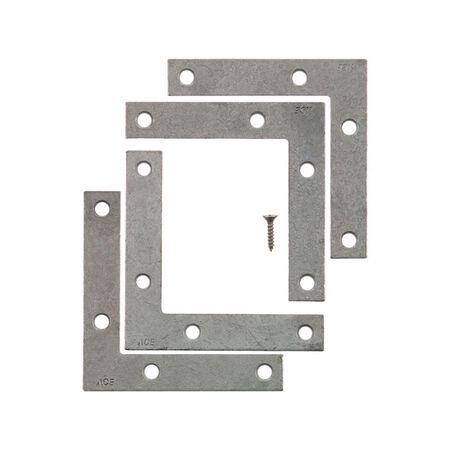 Ace 4 in. H X 4.75 in. W X 4 in. D Steel Flat Corner Brace
