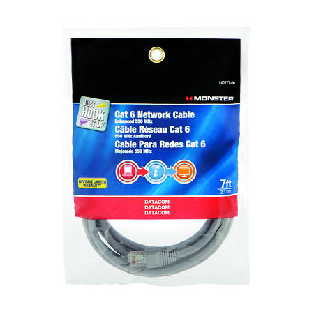 Monster Just Hook It Up 7 ft. L Category 6 Networking Cable