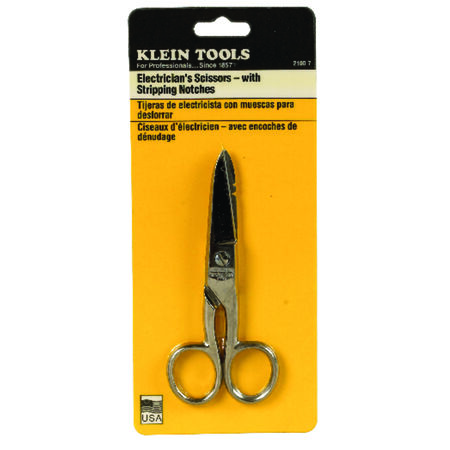 Klein Tools 1.9 in. L Steel Electrician Scissors 1 pc