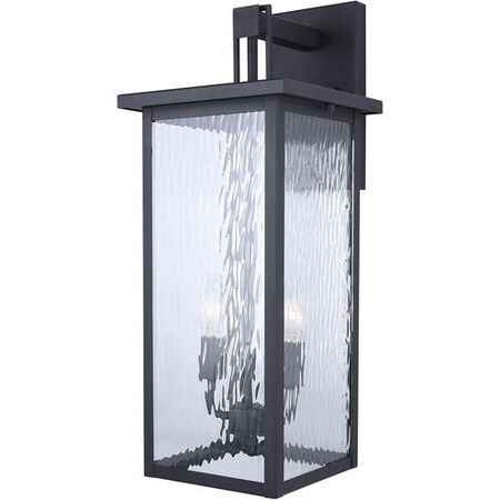 Canarm Shana 2 Light 22 in. Black Outdoor Wall Lantern