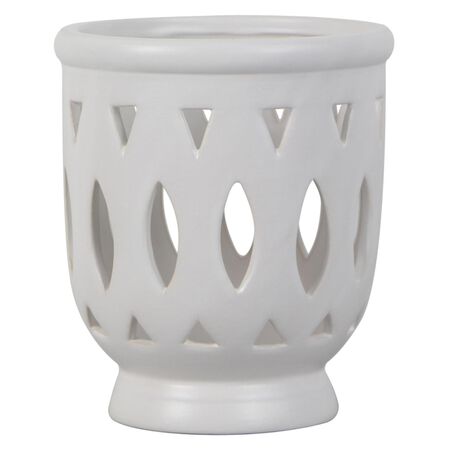 Trendspot Orchid 6.1in. H x 5.5in. W x 5.5in. D x 6in. D Ceramic Planter White