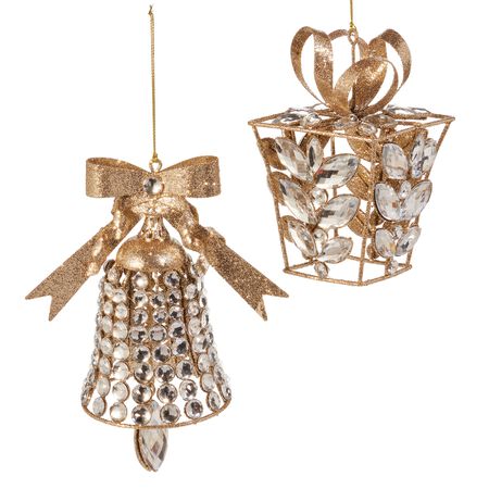 Raz Imports 7 in. Clear Jeweled Ornament