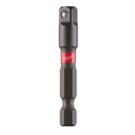 Milwaukee Shockwave Square 1/4 in. X 2 in. L Socket Adapter Steel 1 pc