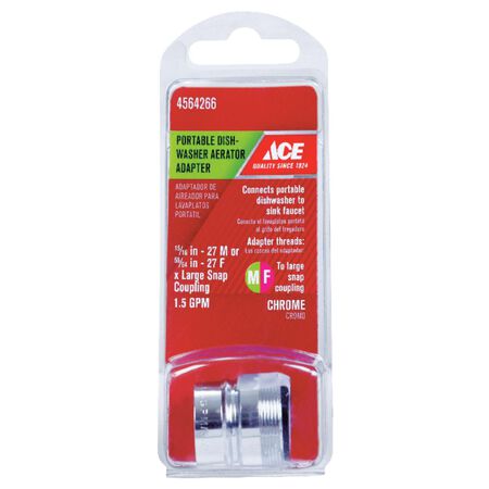 Ace Dual Thread 15/16 in.-27 or 55/64 in. Chrome Aerator Adapter