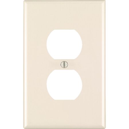 Leviton Almond 1 gang Nylon Duplex Wall Plate 1 pk