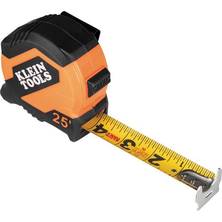 Klein Tape Measure, 25-Foot Compact, Double-Hook