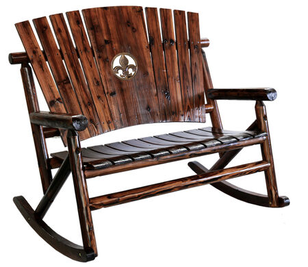 Double Rocker with Fleur De Lis Medallion