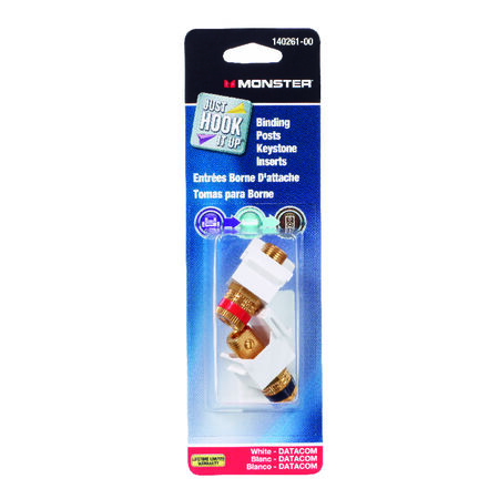 Monster Just Hook It Up 0 ft. L Binding Posts Keystone Insert AWG