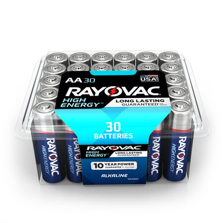 Rayovac High Energy AA Alkaline Batteries 30 pk Clamshell