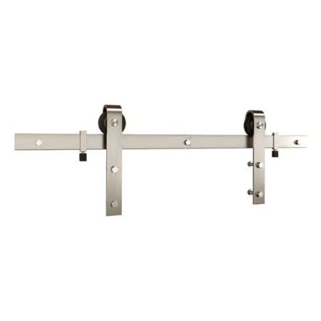 National Hardware 72 in. L Satin Nickel Silver Steel Barn Door Hanger Kit 1 Piece