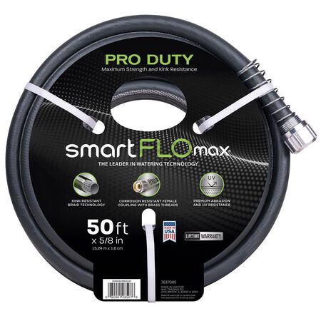 Ace SmartFLO 5/8 in. D X 25 ft. L Premium Grade Garden Hose Black