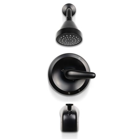 MSI 1-HANDLE 1-SPRAY TUB AND SHOWER FAUCET WITH PRESSURE BALANCE VALVE - 608 MATTE BLACK