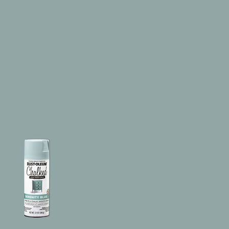 Rust-Oleum Chalked Ultra Matte Serenity Blue Oil-Based Acrylic Sprayable Chalk Paint 12 oz