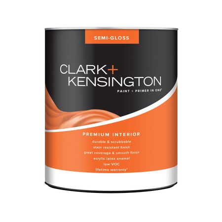 Clark+Kensington Semi-Gloss Designer White Premium Paint Interior 1 qt