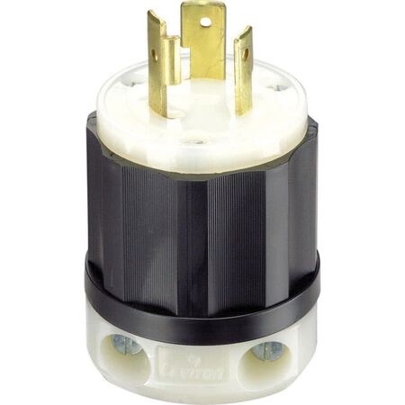Leviton Industrial Nylon Grounding Plug L5-20P 16-10 AWG 2 Pole 3 Wire