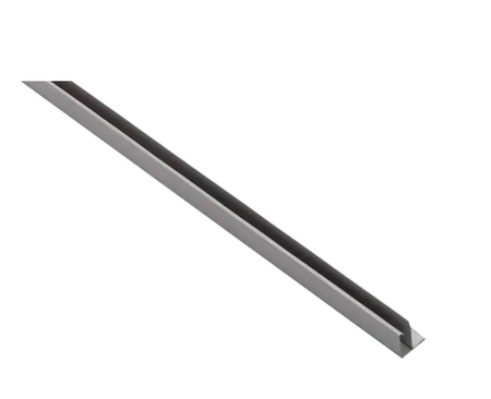 1.5" x 7.9791' Gray Vinyl Bottom Rail Skirting Trim