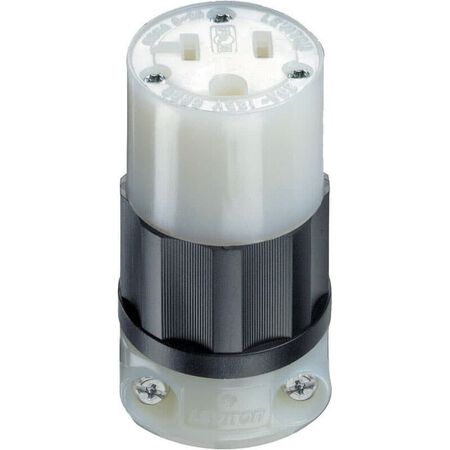 Leviton Industrial Nylon Ground/Straight Blade Plug 5-20R 2 Pole 3 Wire