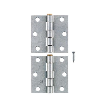 Ace 2-1/2 in. L Galvanized Broad Hinge 2 pk