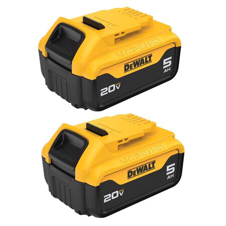 DeWalt 20V MAX XR DCB205-2 5 Ah Lithium-Ion Battery Combo Pack 2 pc