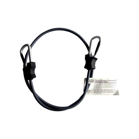 Keeper Black Carabiner Style Bungee Cord 48 in. L X 0.315 in. 1 pk