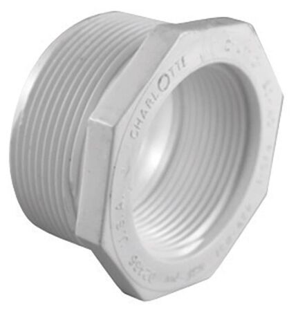 Charlotte Pipe Schedule 40 3/4 in. MPT X 1/2 in. D FPT PVC Reducing Bushing 1 pk