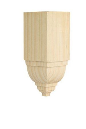 Alexandria Moulding Inside Crown Trim Block Pine 6-3/4in. H x 3-1/4in. W x 3-1/4in. D