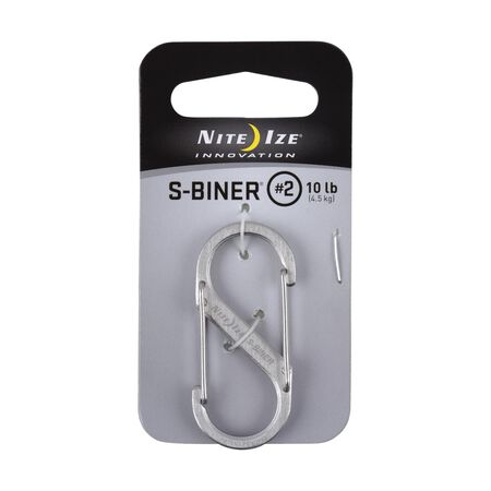 Nite Ize S-Biner 1.8 in. D Stainless Steel Silver Carabiner Key Holder