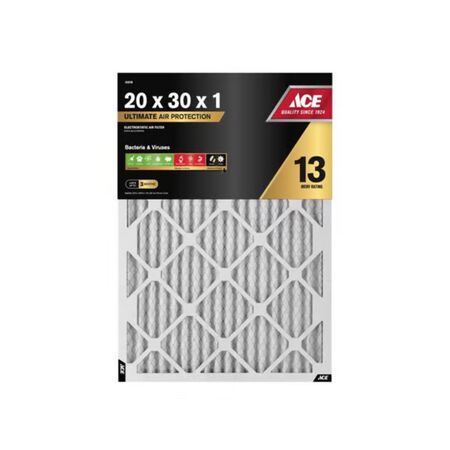 Ace 16 in. W x 20 in. H x 1 in. Synthetic 13 MERV Pleated Air Filter 1 pack