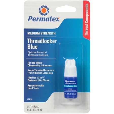 Permatex Medium Strength Threadlocker Liquid 0.08 oz
