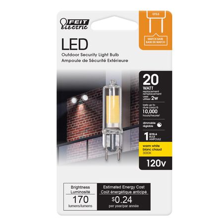 Feit T4 GY8.6 LED Bulb Warm White 20 Watt Equivalence 1 Pack