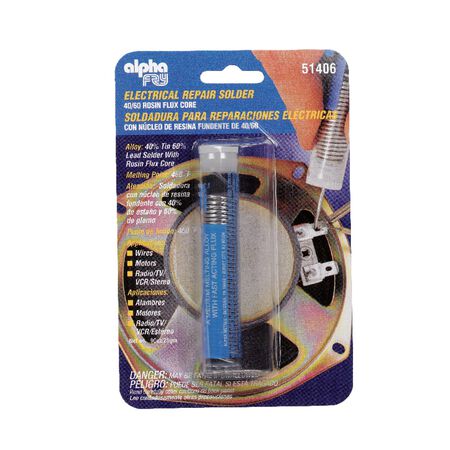 Alpha Fry 0.9 oz Repair Solder 0.062 in. D Tin/Lead 40/60 1 pc