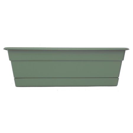 Bloem Dura Cotta 5.75 in. H X 24 in. W X 7.5 in. D Plastic Window Box Basil