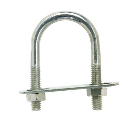 Hampton 5/16 in. X 1-3/8 in. W X 2-1/2 in. L Coarse Zinc-Plated Stainless Steel U-Bolt